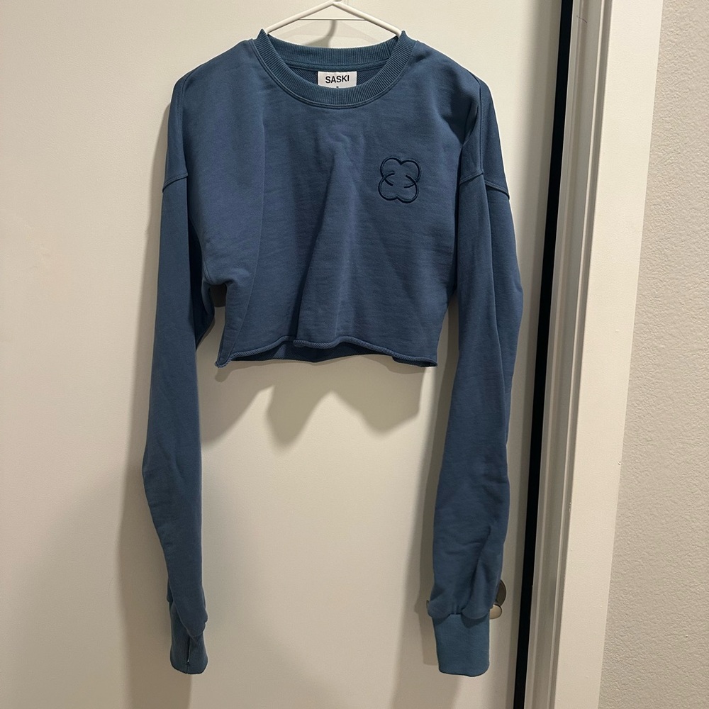Saski Blue Cropped Sweatshirt